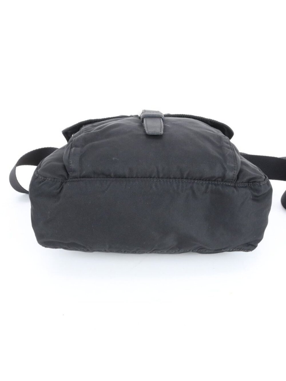 Prada Tessuto Nylon Triangle Logo Leather Shoulder Bag Crossbody Messenger Tote - Picture 4 of 8
